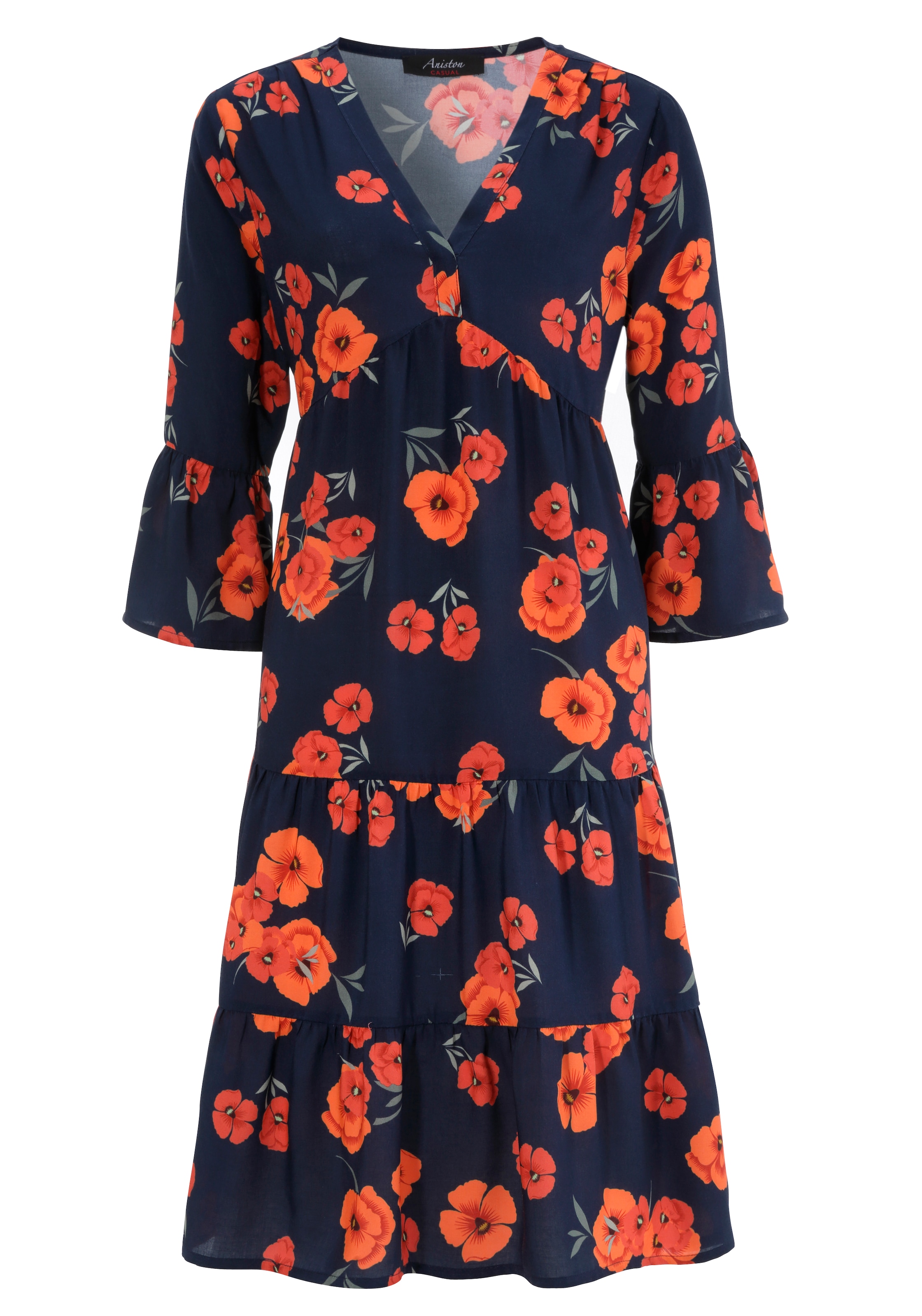 Aniston CASUAL Tunikakleid mit Klatschmohn-Blumen bedruckt