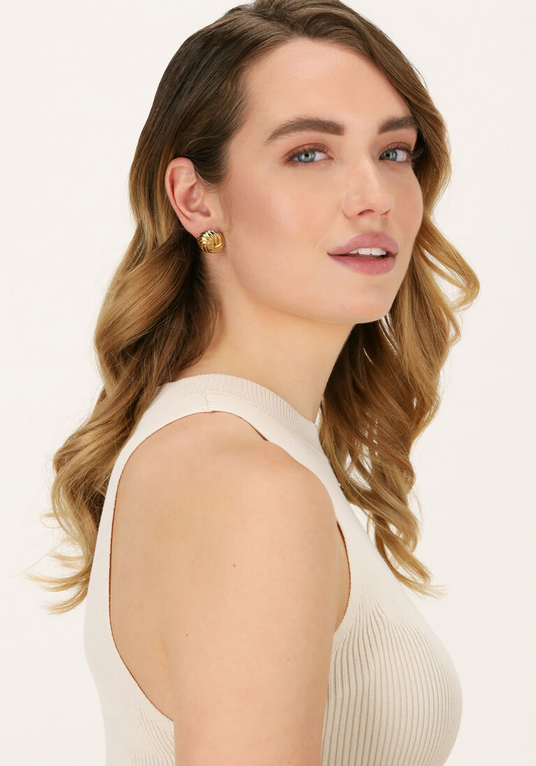 NOTRE-V gouden notre-v oorbellen oorbel knot