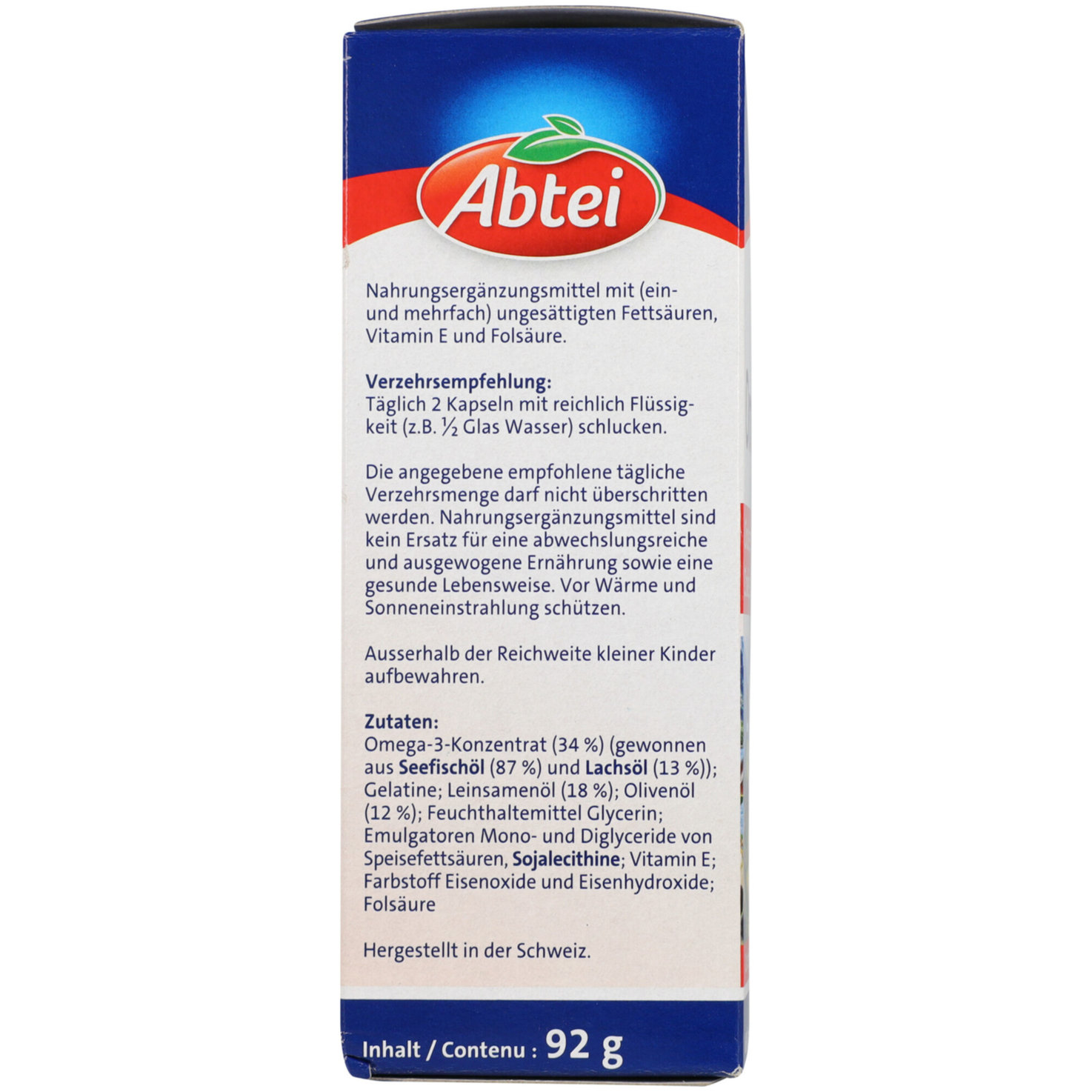 Abtei Omega 3 Plus 60 Kapseln