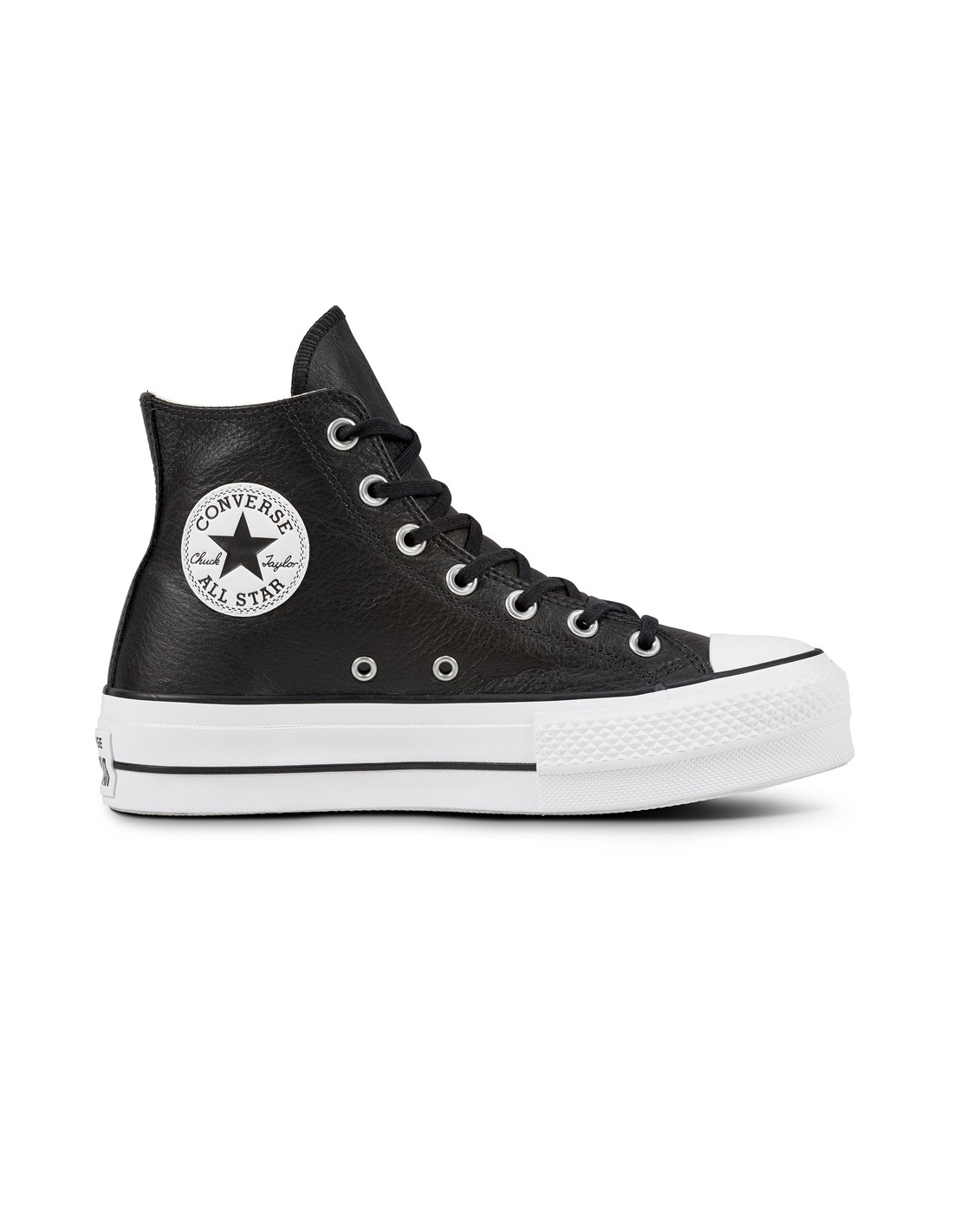 converse sneakers compensées montantes femme chuck taylor lift clean hi noir