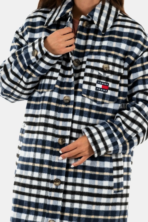 blousons et vestes tommy jeans dw0dw14554 ybr white / multi