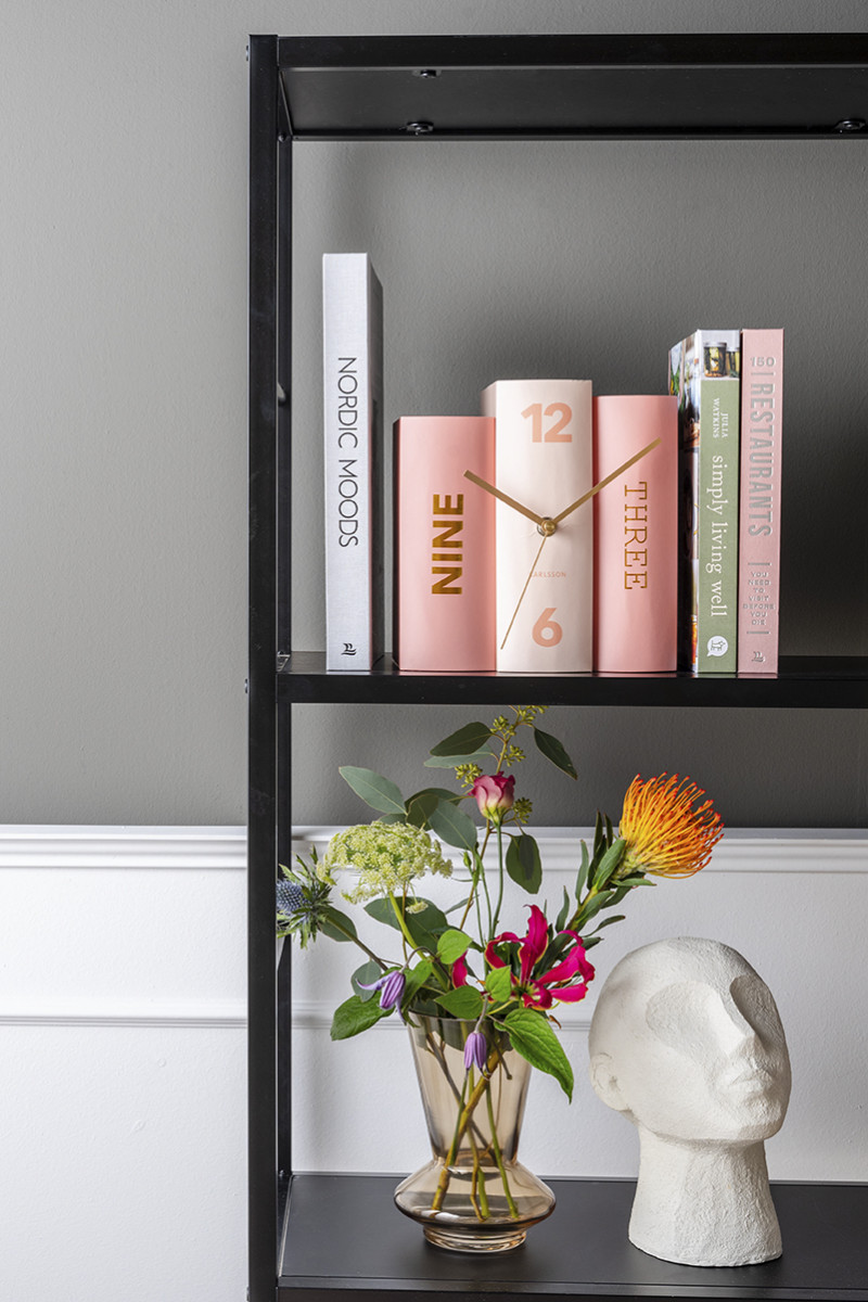 Table Clock Book KA5628 Grey