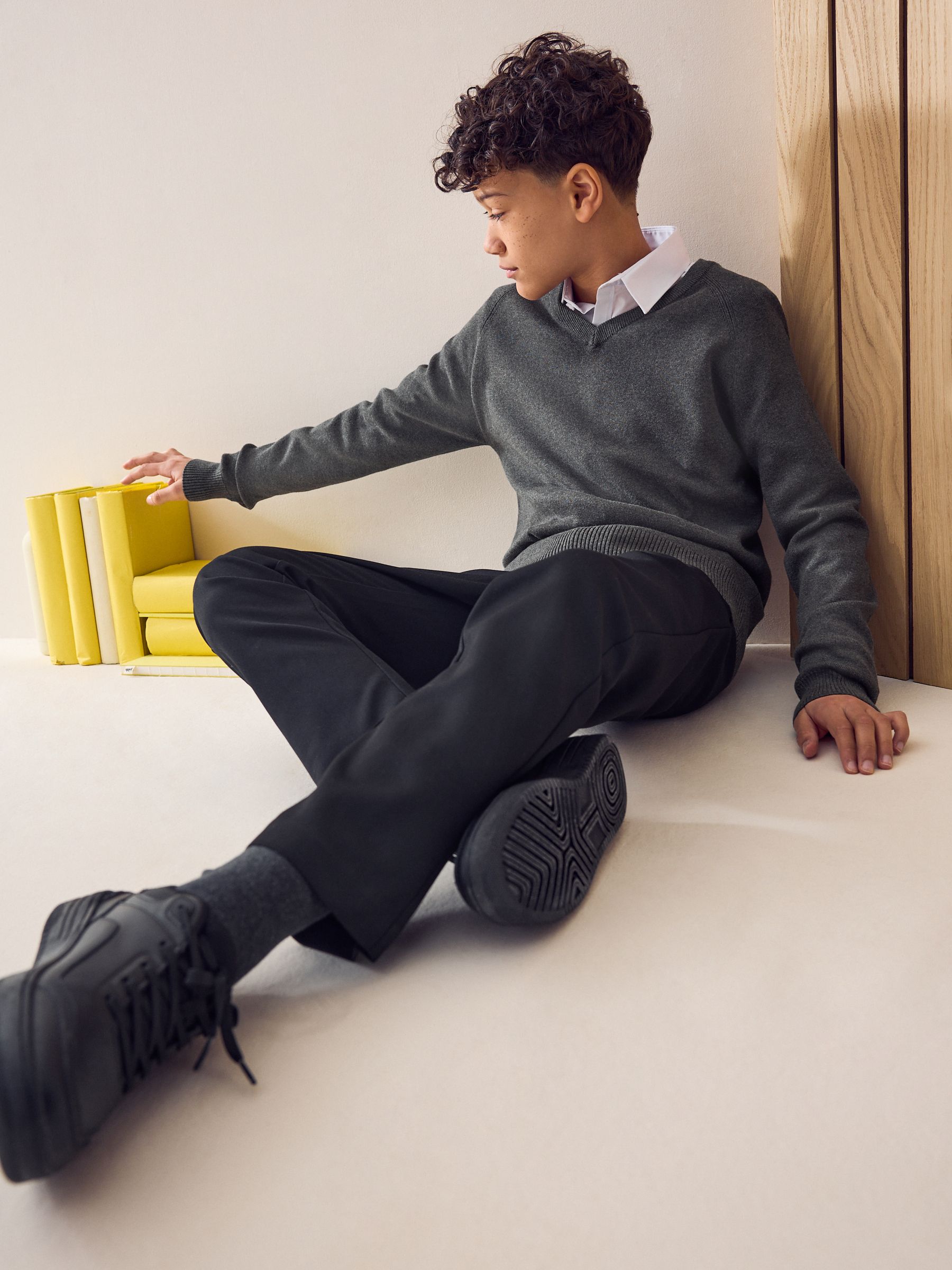Zwart - Schoolbroek met rechte pijpen (3-17jaar)