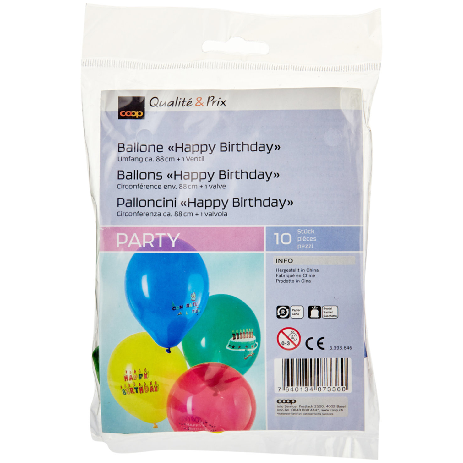 Luftballons Happy Birthday 10 Stück