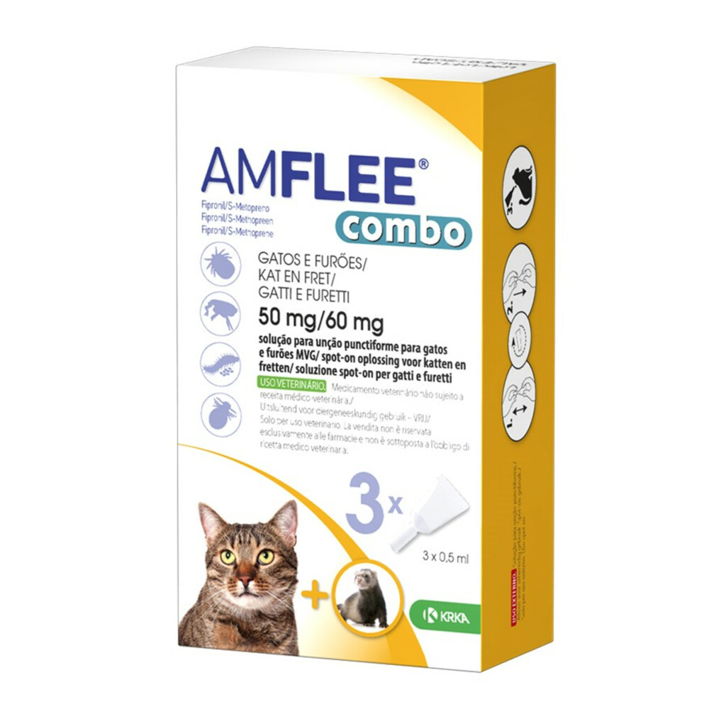 Amflee Spot On Combo Anti Vlooien en Teken Druppels vanaf 1 kg3 pipetten
