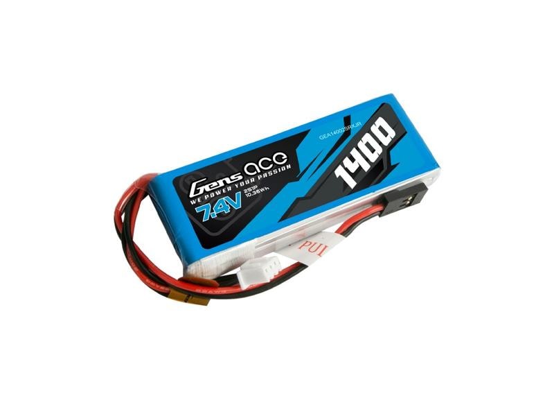 Gens ace RC-Akku LiPo 1400 mAh 7.4 V 1C RX Universeller 2S LiPo Sender- oder Empfängerakku