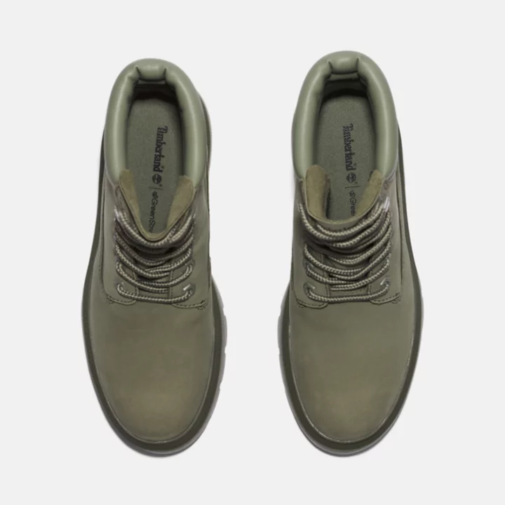 Bota impermeável feminina Cortina Valley de 6 polegadas na cor verde escura.