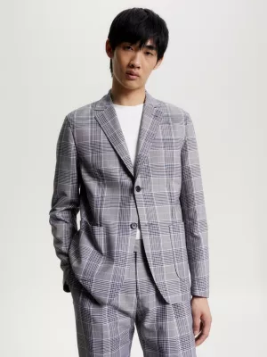 Blazer Slim Fit com estampa Príncipe de Gales