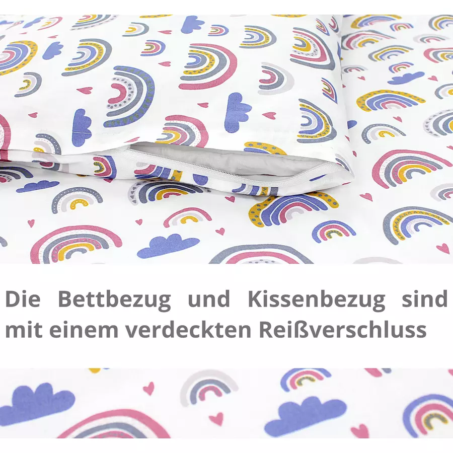 TupTam Kinder Bettwäsche Set 2-tlg rosagelb