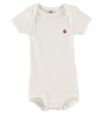 Petit Bateau Bodys k/ä - 3er-Pack - Weiß/Navy Gestreift