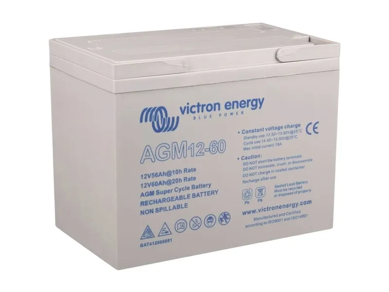 Victron Energy Blue Power BAT412550104 Solcellebatteri 12 V 60 Ah Bly-gel (B x H x T) 229 x 227 x 138 mm M8 skruetilslutning