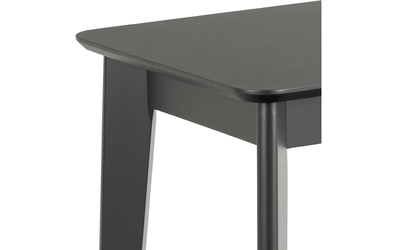 Tisch Roxby, Eiche, Schwarz<br>Schreibtisch mit Stauraum im skandinavischen Stil