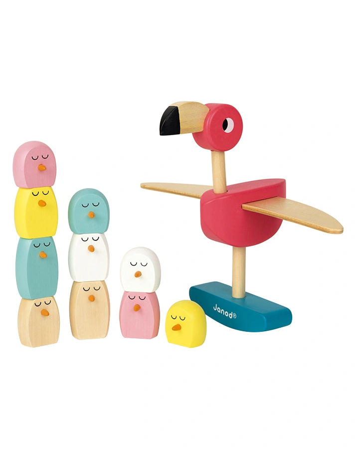 Geschicklichkeitsspiel FLAMINGO aus Holz