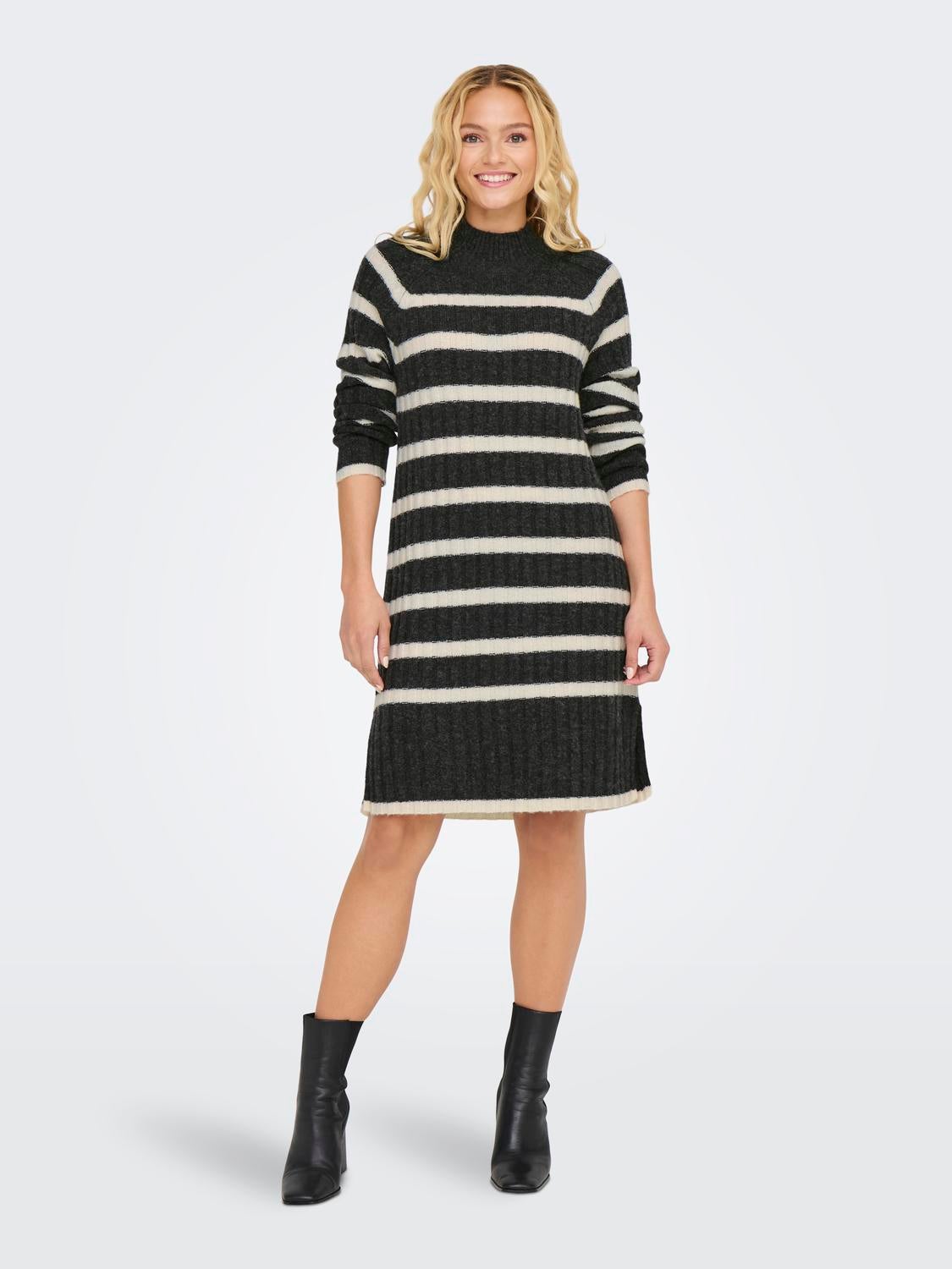 JDYMILEY Midikleid Dark Grey Melange