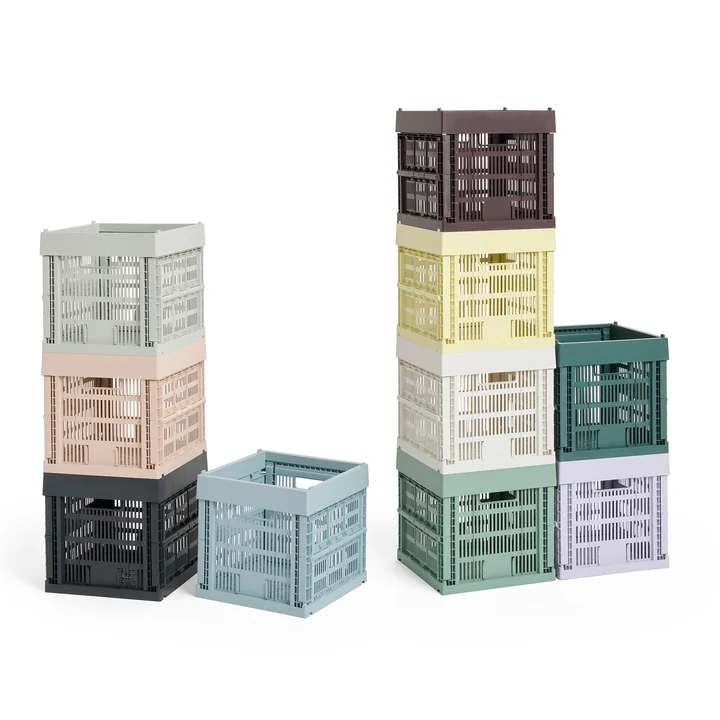 HAY - Colour Crate Korb Cube, 29,5 x 29,5 cm, off-white, recycled