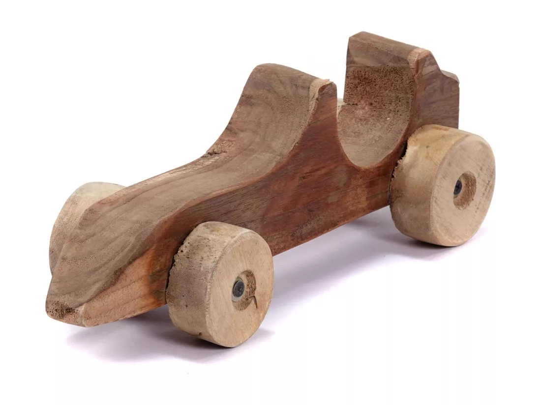 FIGURINE DÉCORATIVE Rapide Bois massif en acajou couleurs naturelles