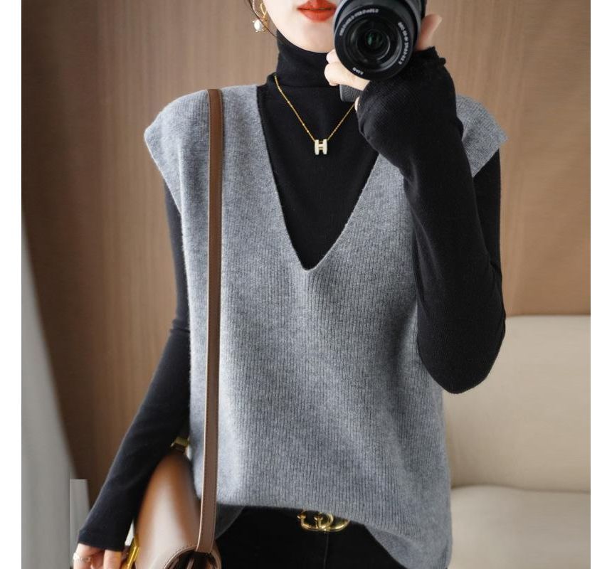 Gistinty - V-hals effen vest