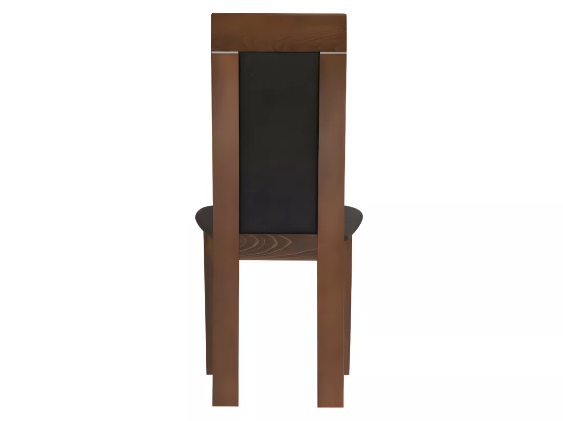 Lot de 6 chaises BELINDA - Hêtre et tissu - Coloris : Noyer et anthracite