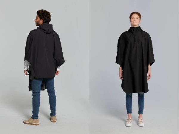 Basil Hoga Unisex Regnponcho, Jet Black