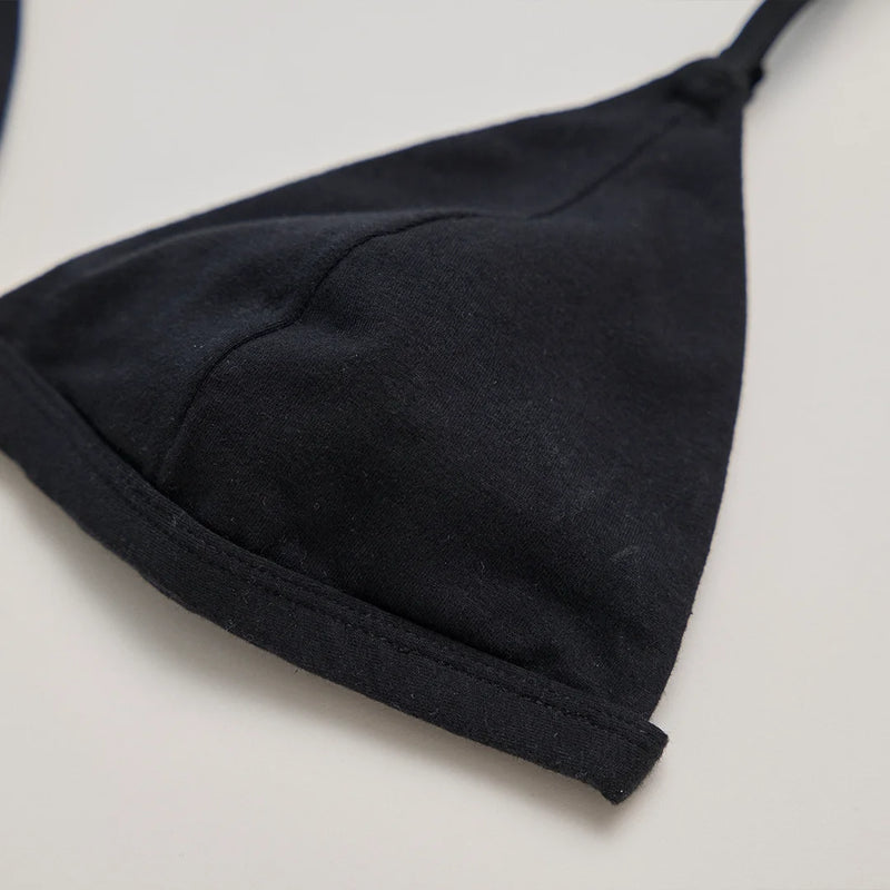 Triangle Soft-BH aus Bio-Baumwolle Schwarz