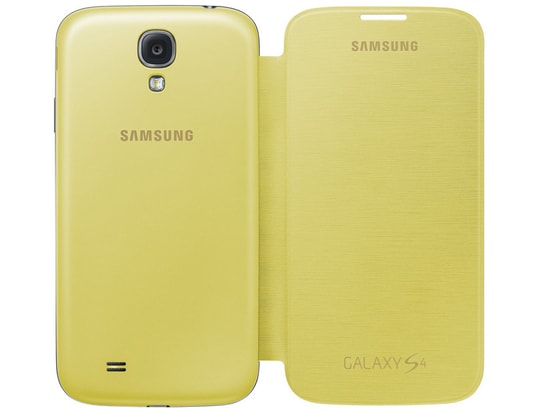 SAMSUNG - Etui EF-FI950 jaune pour Galaxy S4