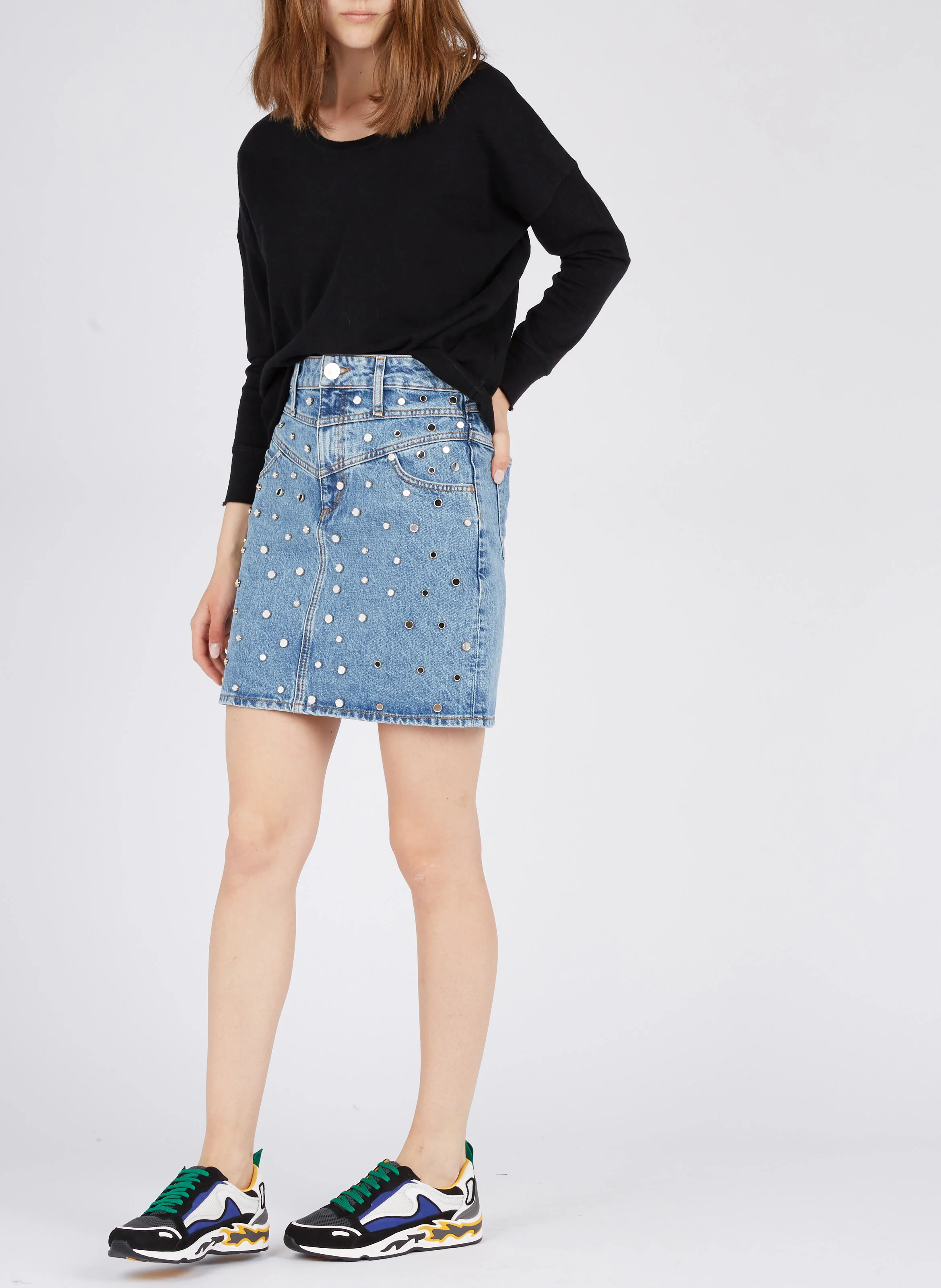 SONOMA - Tee-shirt col bateau en coton | Noir