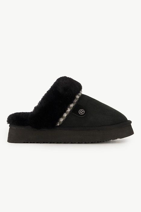 Rohde Hausschuhe, Veloursleder, Lammfellfutter