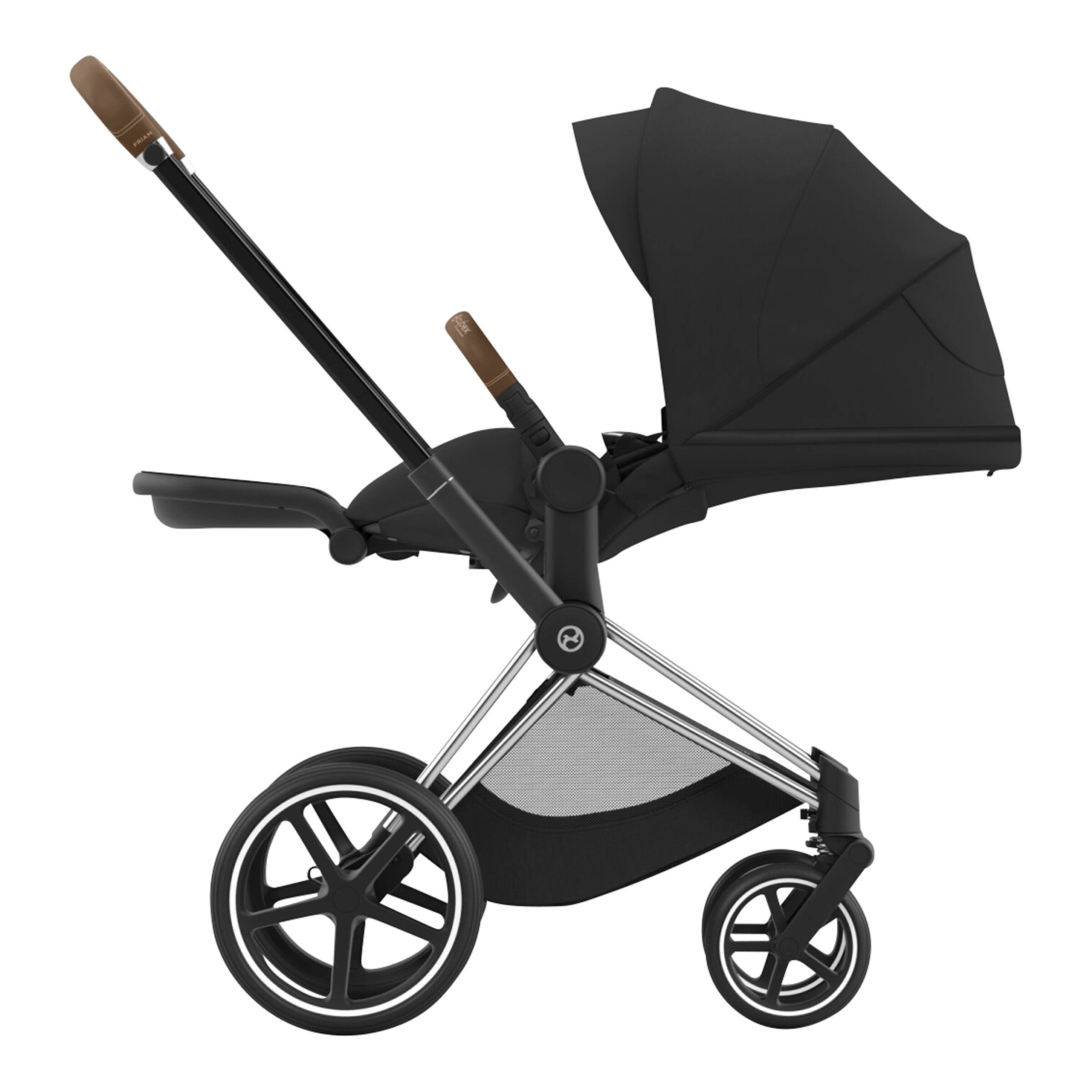 Cybex - PLATINUM Kombikinderwagen PRIAM Trio-Set inkl. Babyschale Cloud T i-Size chrome brown / sepia black