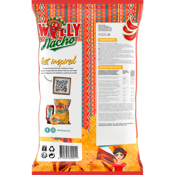 Willy Nacho Tortilla Chips Chili 450 g