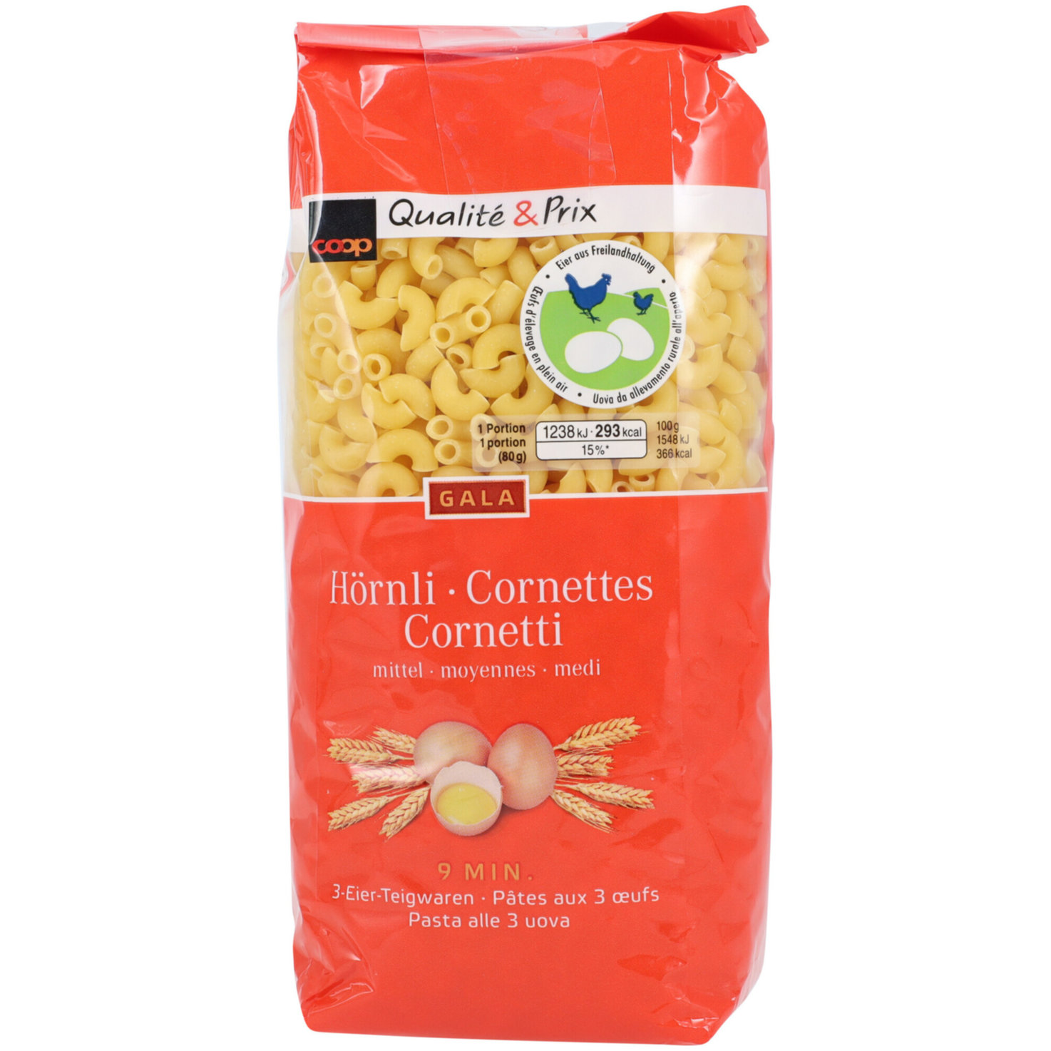 Gala 3-Eier Hörnli mittel 500g