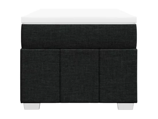 Sommier à lattes de lit avec matelas Noir 90x190 cm Tissu