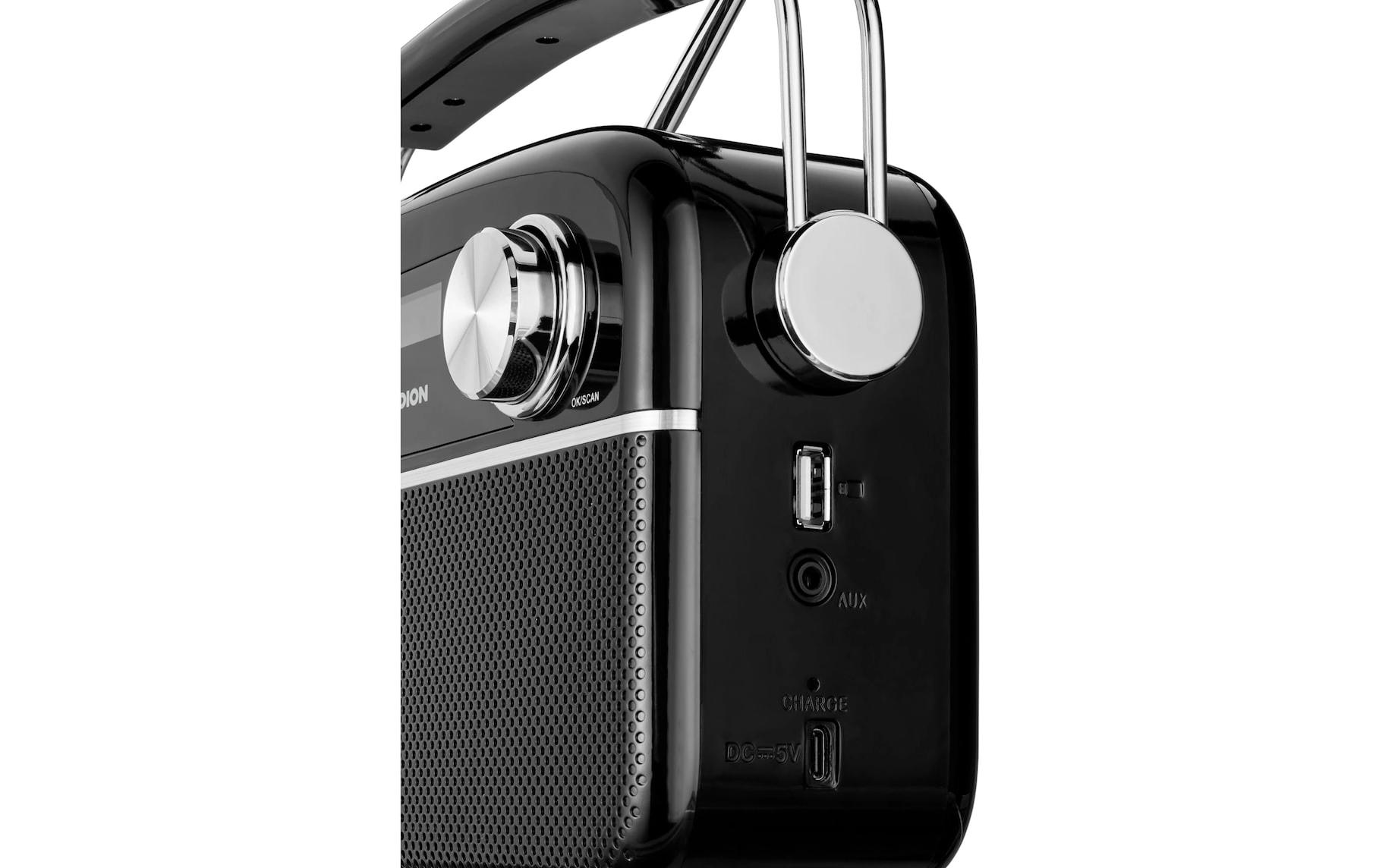DAB+ Radio LIFE E66809 SchwarzRetro-Radio mit Bluetooth und Solarpanel