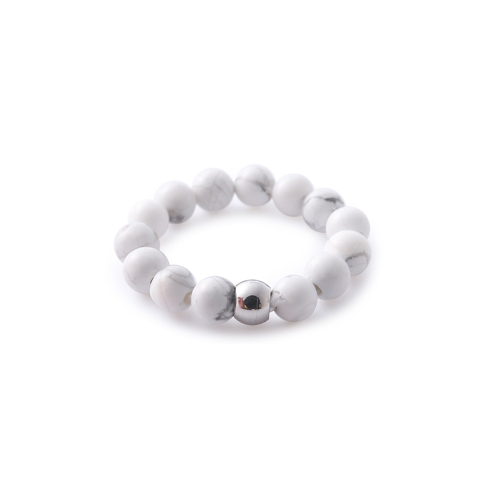 (60-75mm) Naturstein Fingerring Edelstein Modeschmuck Ring - Weisser Türkis