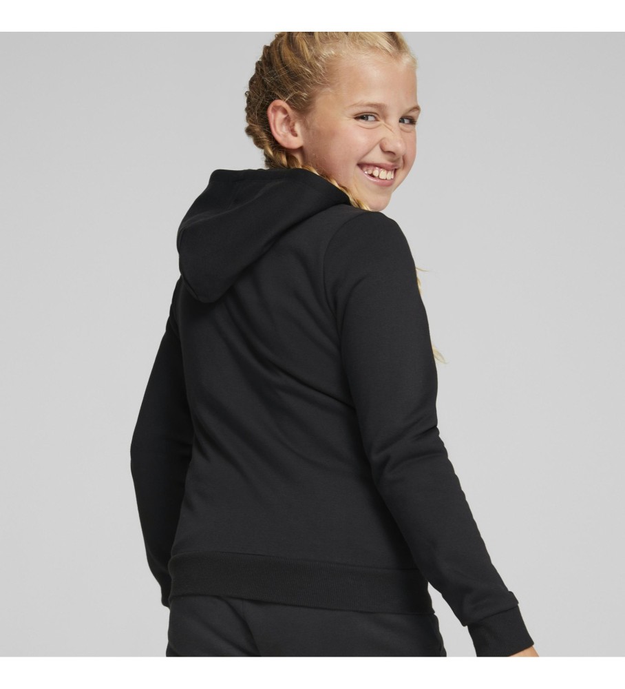 Moletom Puma Essential Logo com zíper, preto
