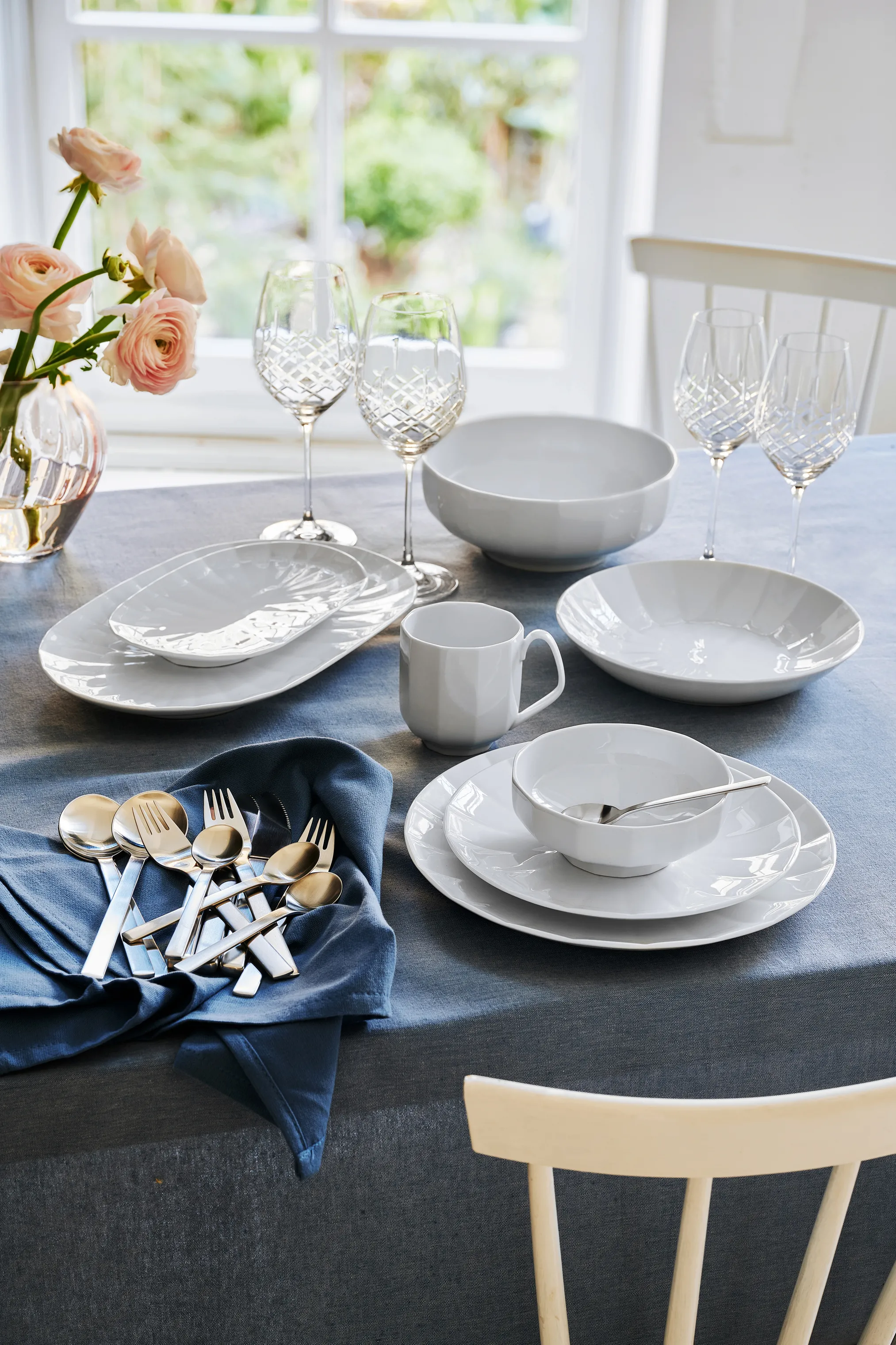 Royal Copenhagen Hvid Facet DybTallerken
