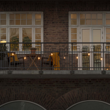Feestverlichting lichtsnoer 10 LED lampen warm wit