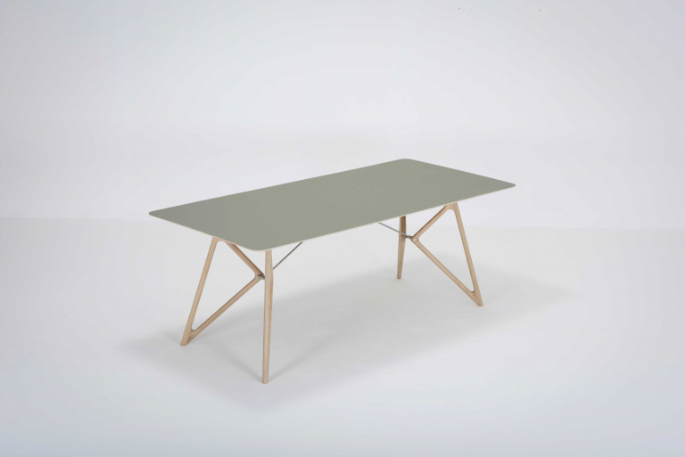 Gazzda Tink Tafel linoleum 200x90 whitewash Dark Olive