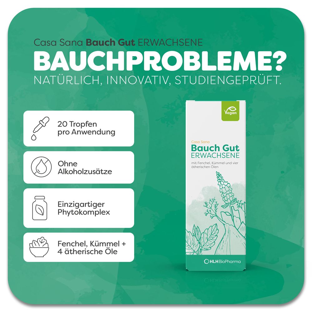 Casa Sana Bauch Gut ERWACHSENE - Pflanzenxtrakte für einen entspannten Bauch