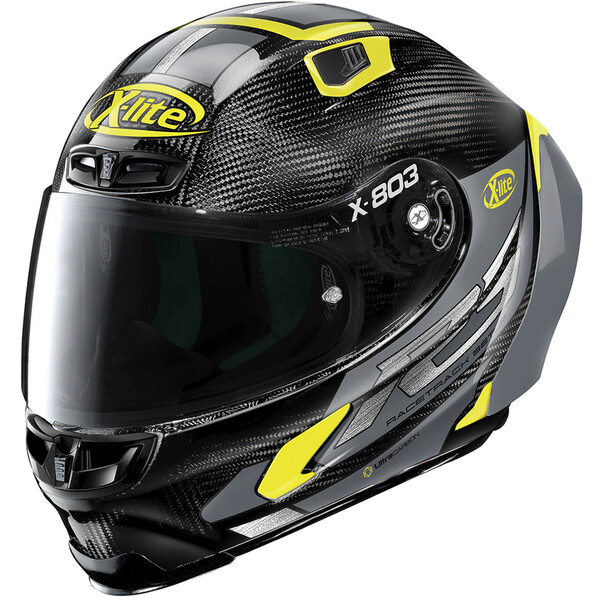 X-lite - Casque X-803 RS Ultra Carbon Skywarp Noir / Gris / Jaune