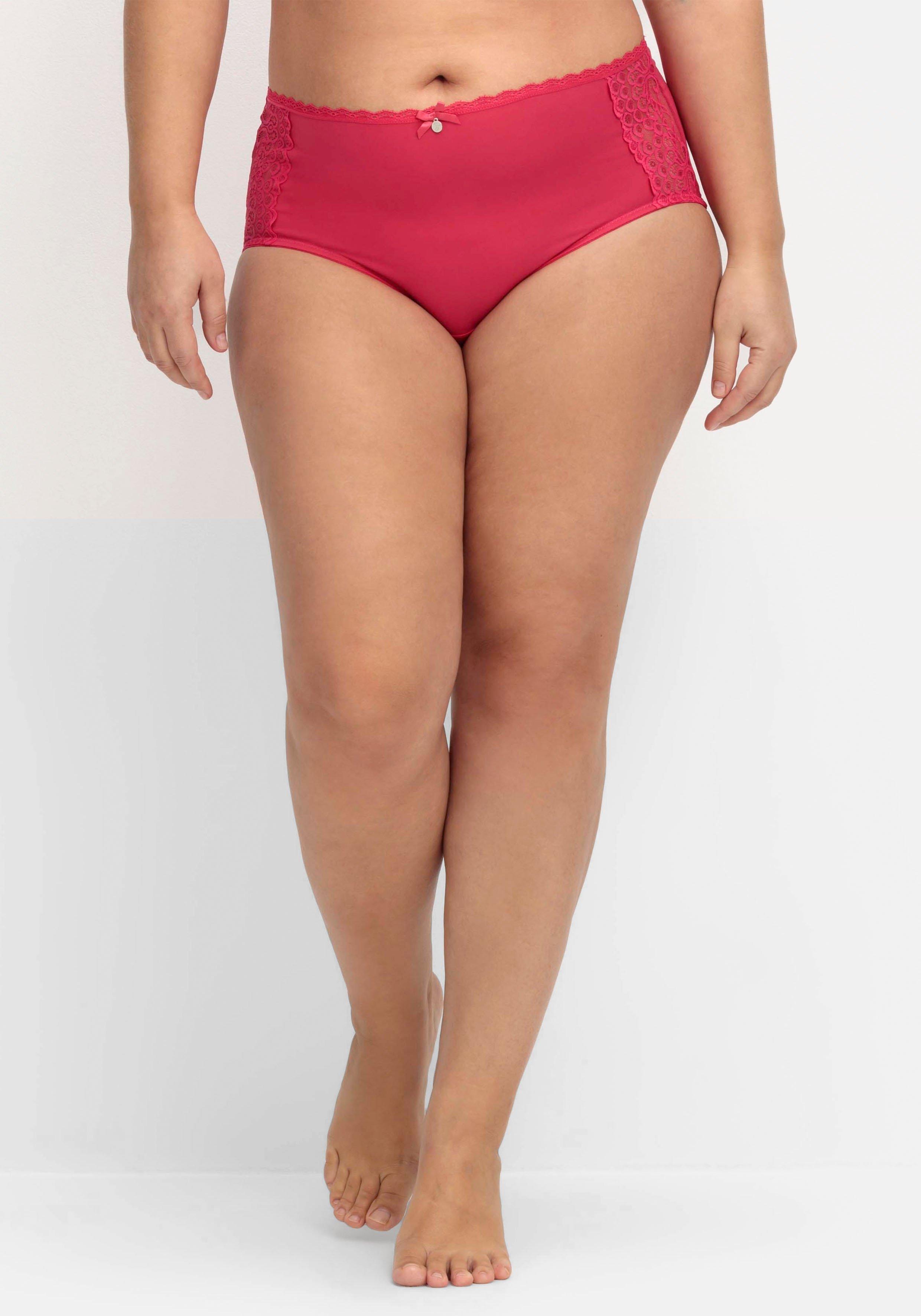 Doppelpack Pantys mit hoher Taille und Spitzendetails