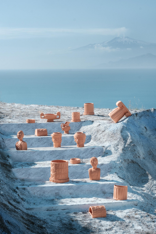 Seletti Magna Graecia bloempot wand Greche terracotta