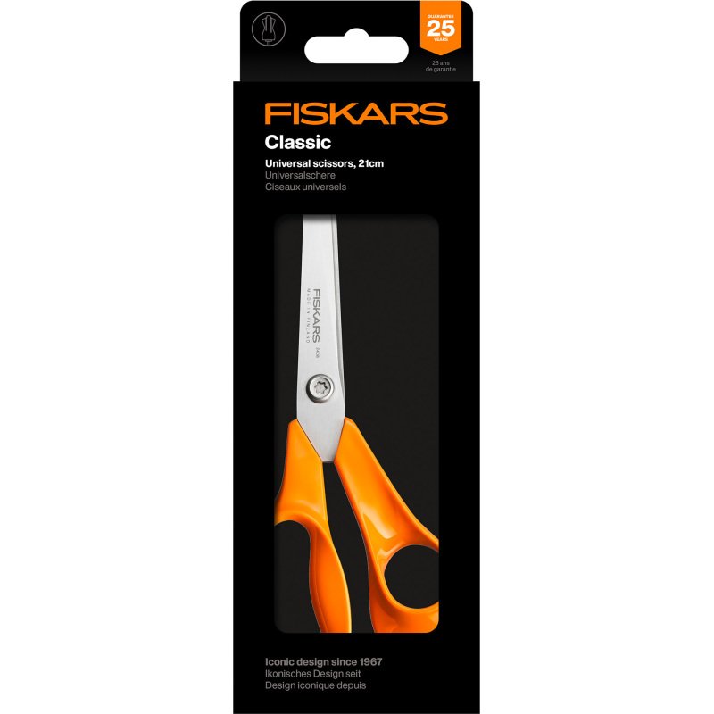 Ciseaux droitiers bouts pointus Fiskars 21 cm