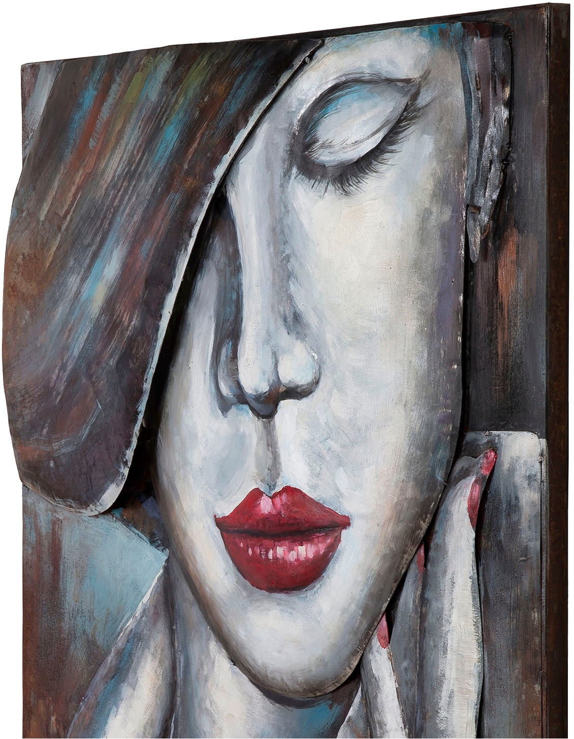 Casablanca by Gilde Metallbild »Bild rechteckig Noblesse weiss H. 120 cm« 1 Stk. tlg.