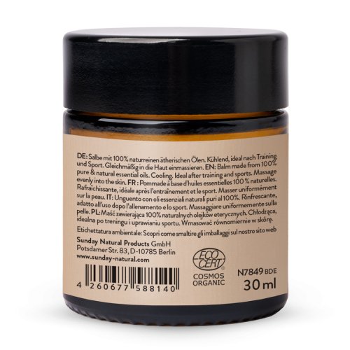 Sunday Natural Products  Muscle Recovery Cooling Balm Bio