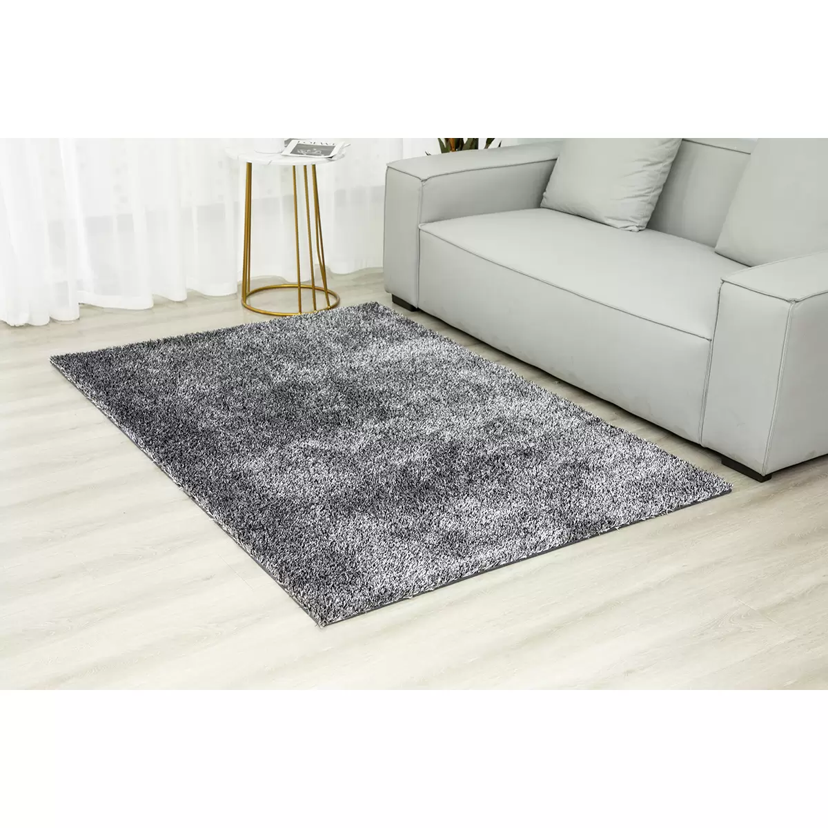 Langflorteppich Shaggy Star Best Price weiss,schwarz
