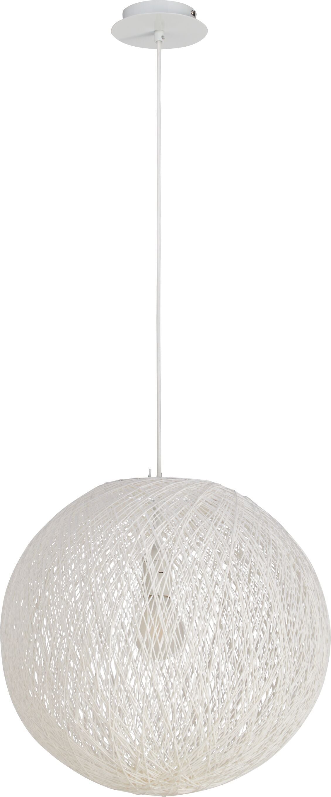 SAVANAH Hängeleuchte 40cm - Weiss / H: 135.0 cm x D: 40.0 cm