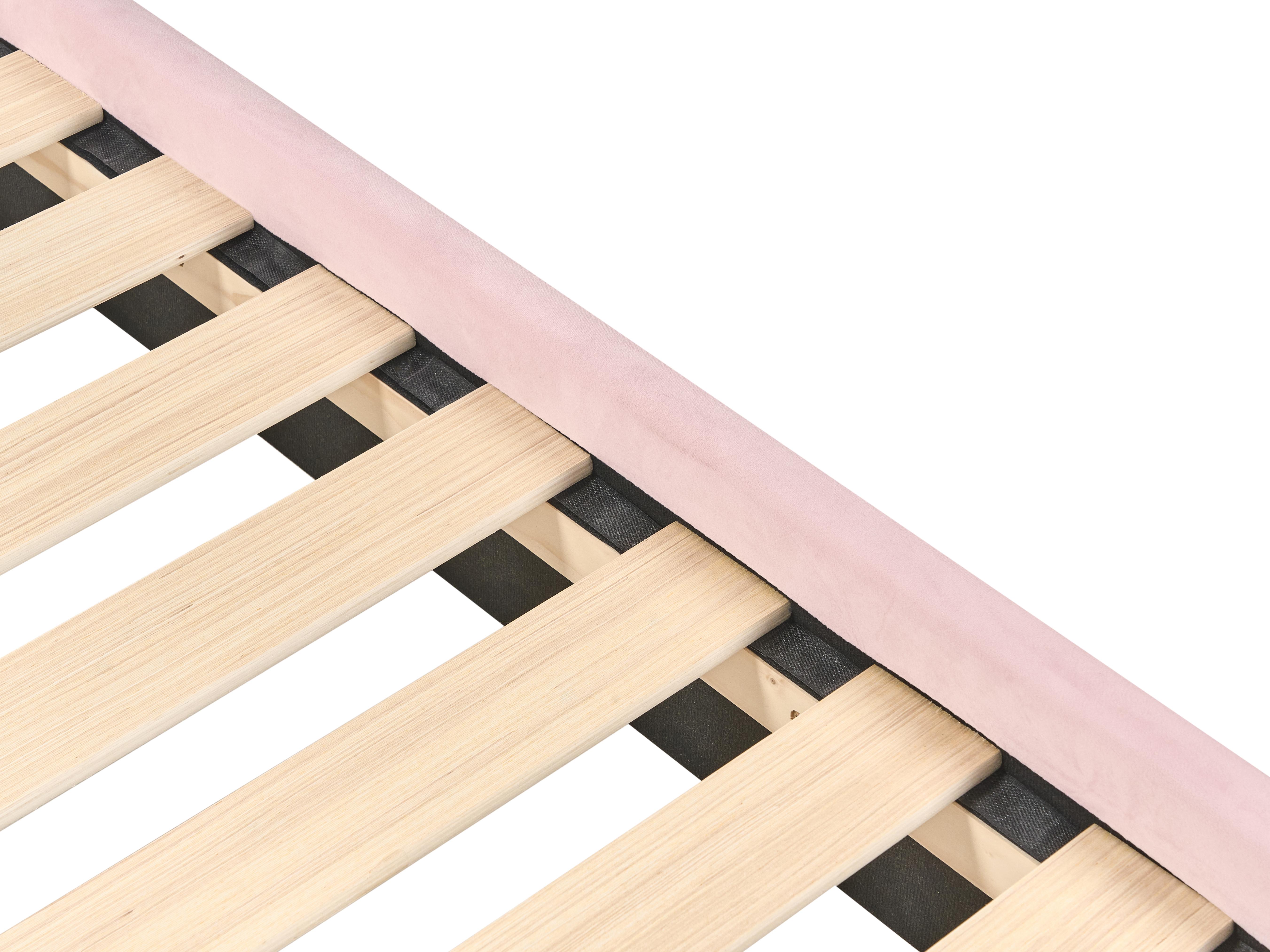 Kinderbed Konijn Fluweel LALLIAS 90 x 200 cm Roze