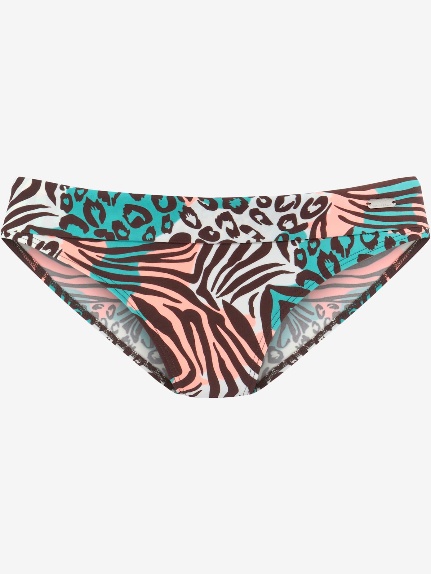 Bas de maillot de bain imprimé, effet de couleur différent pour chaque pièce