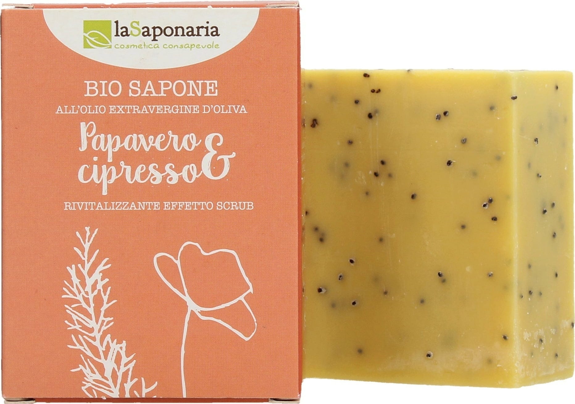 La Saponaria  Seife Mohn & Zypresse, 100 g