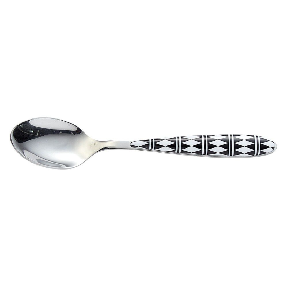 Cuillère à dessert Losange noir et blanc